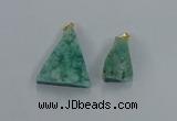 NGP8580 18*25mm - 25*40mm triangle druzy agate pendants wholesale