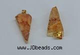 NGP8594 13*40mm - 20*35mm triangle druzy agate pendants wholesale