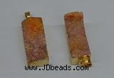 NGP8605 15*35mm - 16*40mm rectangle druzy agate pendants wholesale