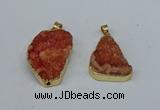 NGP8616 25*30mm - 28*40mm freeform druzy agate pendants wholesale