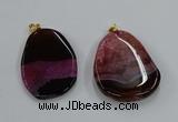 NGP8638 30*45mm - 35*50mm freeform druzy agate pendants wholesale