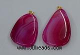 NGP8650 30*45mm - 35*50mm freeform agate pendants wholesale