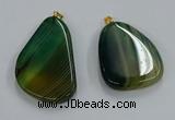 NGP8652 30*45mm - 35*50mm freeform agate pendants wholesale