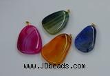 NGP8655 30*45mm - 35*50mm freeform agate pendants wholesale