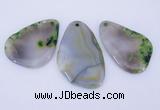 NGP871 5PCS 35-45mm*55-70mm freeform agate gemstone pendants