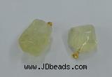 NGP8857 20*25mm - 30*40mm nuggets lemon quartz pendants wholesale