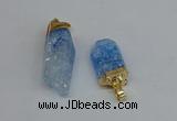 NGP8891 10*35mm - 20*45mm sticks crackle quartz pendants