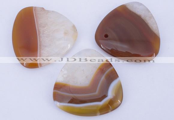 NGP893 5PCS 39*39mm triangle agate druzy geode gemstone pendants