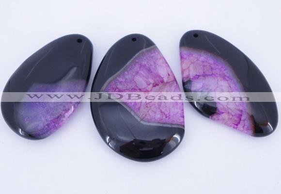 NGP903 5PCS 35-45mm*55-70mm freeform agate druzy geode gemstone pendants