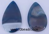 NGP925 5PCS 35*55mm flat teardrop agate druzy geode gemstone pendants