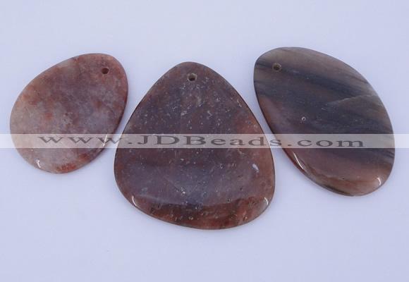 NGP942 5PCS 35-45mm*45-60mm freeform jasper gemstone pendants