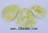 NGP951 5PCS 35-50mm*45-65mm freeform lemon jade gemstone pendants