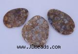 NGP955 5PCS 35-55mm*50-65mm freeform jasper gemstone pendants