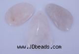 NGP959 5PCS 35-45mm*50-65mm freeform rose quartz gemstone pendants