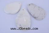 NGP960 5PCS 35-45mm*50-65mm freeform white howlite turquoise pendants