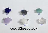 NGP9701 12mm faceted star  mixed gemstone pendants wholesale