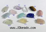 NGP9706 10*16mm horn-shaped  mixed gemstone pendants wholesale