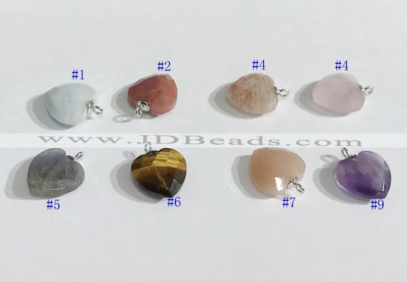 NGP9707 11mm faceted star-shaped  mixed gemstone pendants wholesale