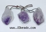 NGP9752 20*30mm-25*55mm freeform amethyst pendants wholesale