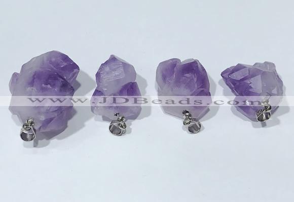 NGP9753 15*20mm-20*30mm freeform amethyst pendants wholesale