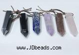 NGP9765 12*40mm-15*55mm sticks mixed gemstone pendants