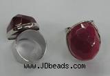 NGR01 18*25mm - 22*28mm faceted nuggets agate gemstone rings