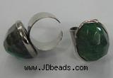 NGR02 18*25mm - 22*28mm faceted nuggets agate gemstone rings