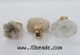 NGR141 25*30mm - 30*40mm freeform druzy agate rings wholesale