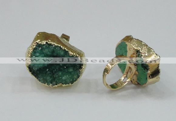 NGR163 22*30mm - 25*30mm freeform druzy agate rings wholesale