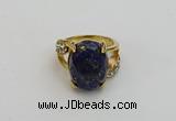 NGR2012 10*15mm faceted oval lapis lazuli gemstone rings