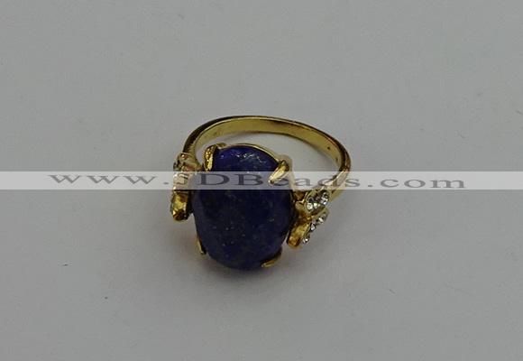 NGR2072 10*15mm faceted oval lapis lazuli gemstone rings