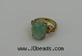 NGR2088 10*15mm faceted oval amazonite gemstone rings