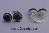 NGR2178 12mm - 14mm coin plated druzy agate rings wholesale