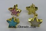 NGR287 25*25mm - 30*30mm star druzy agate gemstone rings