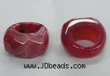 NGR30 16*30*32mm faceted freeform agate gemstone rings