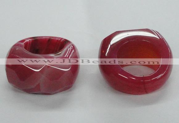 NGR30 16*30*32mm faceted freeform agate gemstone rings