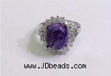 NGR3024 925 sterling silver with 10*12mm oval charoite rings