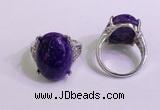 NGR3048 925 sterling silver with 15*20mm oval charoite rings