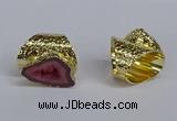 NGR375 15*20mm - 20*25mm freeform druzy agate rings wholesale