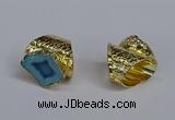 NGR376 15*20mm - 20*25mm freeform druzy agate rings wholesale