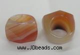 NGR38 20*30*35mm faceted freeform agate gemstone rings