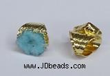 NGR387 18*25mm - 22*28mm freeform druzy agate gemstone rings