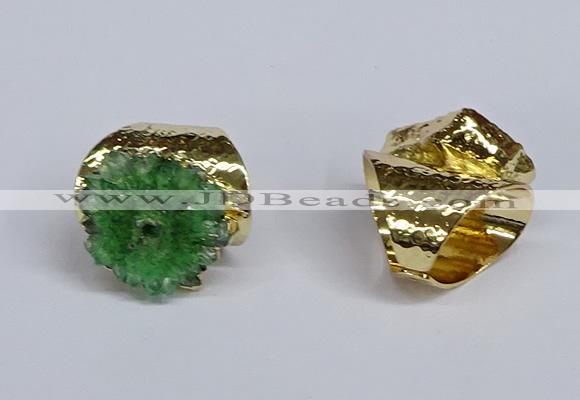 NGR388 18*25mm - 22*28mm freeform druzy agate gemstone rings