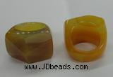 NGR39 20*30*35mm faceted freeform agate gemstone rings