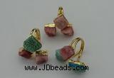 NGR4000 10*12mm - 12*14mm freeform druzy agate gemstone rings