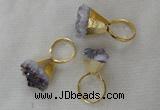 NGR83 20*22mm - 25*25mm nuggets amethyst gemstone rings