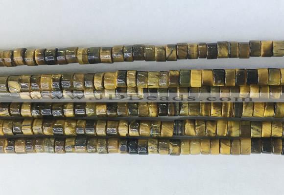 RBBS01 15 inches 2*4mm heishi yellow tiger eye gemstone beads