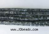 RBBS03 15 inches 2*4mm heishi black labradorite gemstone beads