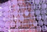 RBBS14 15 inches 8*12mm faceted wheel white crystal gemstone beads