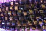 RBBS17 15 inches 8*12mm faceted wheel yellow tiger eye gemstone beads